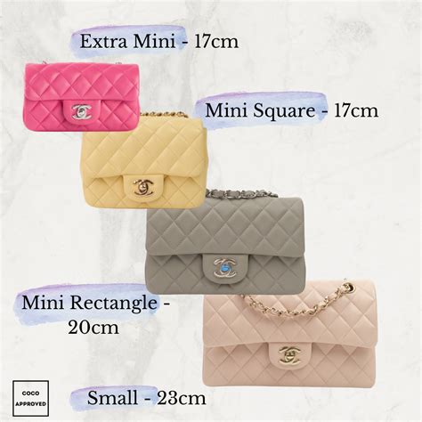 chanel bag size guide|chanel bag small size.